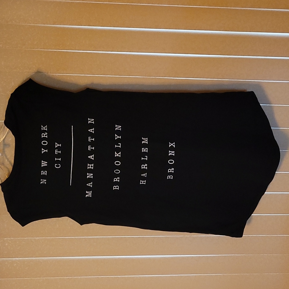 Black sleeveless t-shirt/dress